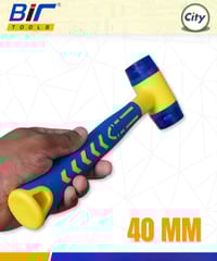 ২ মাথার ম্যালেট হাতুড়ি ফাইবার গ্লাসের হাতল সহ ৪০ মিমি সাইজের হেভি হ্যামার_img_4