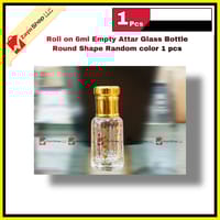 Empty Roll on Glass Attar bottle 6ml Round Shape Random color 1 pcs_img_3