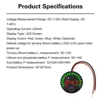 Universal DC 7–55V Digital Battery Level Indicator With Voltage Display And Alarm Function_img_2