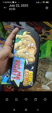 Kids Dinosaur Pencil Box – Multi Storage School Pen Case (Black)_img_1