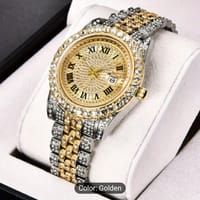 Hip Hop Iced Out Men'S Rhinestone Watch Diamond Analog Quartz Watch 005_img_1