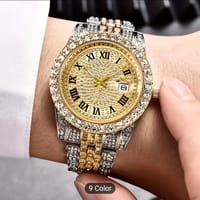 Hip Hop Iced Out Men'S Rhinestone Watch Diamond Analog Quartz Watch 005_img_2