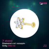Diamond Cut Radium Zirconia 7 Stone Round Nose Pin (With gift box)_img_0
