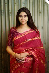 Block Print Sharee with Blouse Piece_img_0