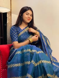 Block Print Sharee with Blouse Piece_img_3