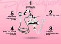 Hot Water Tap With Hand Shower For Wall Mount_img_0