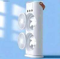 Rechargeable Dual Head Mist Cooling Fan with Remote – 3 Speeds, LED Light & 280ml Water Tank_img_8