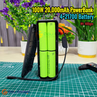 100W Super Fast Charging Power Bank (Built with 4×21700 Lithium Cells) | LED Display | PD Fast Charge | Laptop & Mobile Compatible_img_1