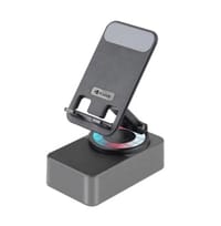 KISONLI M-1 Wireless Folding Bracket RGB Bluetooth Speaker With 360 Degree Phone Holder Stand_img_3