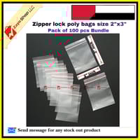 Zipper lock poly bag size 2"x3" pack of 100 pcs Bundle_img_0