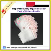 Zipper lock poly bag size 2"x3" pack of 100 pcs Bundle_img_1