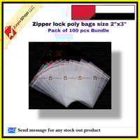 Zipper lock poly bag size 2"x3" pack of 100 pcs Bundle_img_2