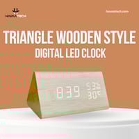 Triangle Wooden Style Digital LED Clock-Light_img_1