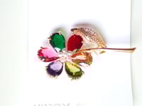 Elegant Rhinestone Flower  Brooch Pin_img_1