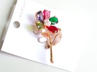 Elegant Rhinestone Flower  Brooch Pin_img_2