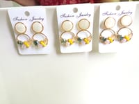 Multi Bijou Oval Clip On Earrings_img_1