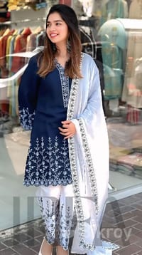 Blue Embroidered Set_img_0