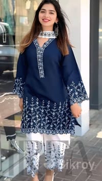 Blue Embroidered Set_img_1