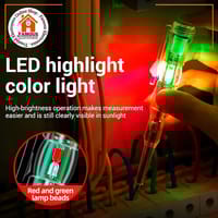 Intelligent Waterproof Voltage Tester Pen Power Voltage Detector Electricity Detector Test Pencil With High Brightness Led Light Electrical Indicator Tool With Screwdriver_img_2