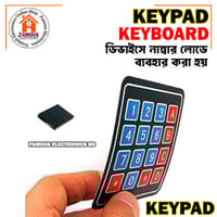 4×4 Keypad Keyboard 4×4 Membrane Switches Matrix Keypad 16 Key Thin & Flexible With Cable Connector & Adhesive Back For Arduino Electronics Circuitry & Parts_img_1
