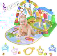 বেবি জিম প্লে ম্যাট অ্যাক্টিভিটি সেন্টার, সঙ্গীত এবং আলো সহ কিক অ্যান্ড প্লে পিয়ানো জিম ম্যাট, নবজাতক শিশু ছেলে মেয়েদের জন্য উপহার_img_2