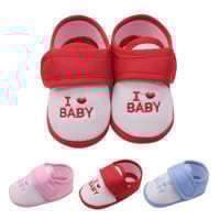 নবজাতক শিশুর সুতির নরম জুতা, আমি শিশু ভালোবাসি এর জন্য (০-১২ মাস)_img_0