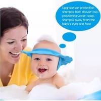 Baby Bathing Shower Cap Hat With Ear Wash Hair Shield_img_2