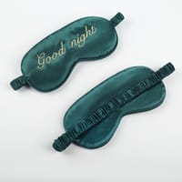GOOD NIGHT Design Luxury Eye Mask for Sleeping Cute Cartoon design Sleeping Mask Travel Rest Eye Shade Band Eye Patch Blindfold Sleep Aid Eyepatch(without gel)_img_2