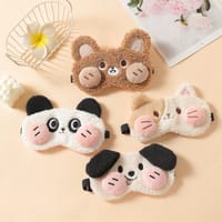 Cute Cat Design Luxury Eye Mask for Sleeping Cute Cartoon design Sleeping Mask Travel Rest Eye Shade Band Eye Patch Blindfold Sleep Aid Eyepatch(with gel pad)_img_0