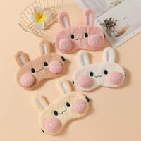 Cute Cat Design Luxury Eye Mask for Sleeping Cute Cartoon design Sleeping Mask Travel Rest Eye Shade Band Eye Patch Blindfold Sleep Aid Eyepatch(with gel pad)_img_1