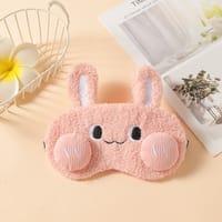 Cute Cat Design Luxury Eye Mask for Sleeping Cute Cartoon design Sleeping Mask Travel Rest Eye Shade Band Eye Patch Blindfold Sleep Aid Eyepatch(with gel pad)_img_5