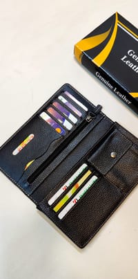 ১০০% লাক্সারি চামড়ার লং ওয়ালেট_img_0