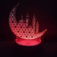GearUP Acrylic Multicolor Night Lamp (Ramadan Mubarak) – White Base_img_1
