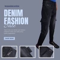 Premium Jeans Cargo ( Black Torns )_img_0