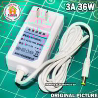 DC 12V 3A 36W AC 100-240V Converter Adapter Charger Power Supply 3A High Quality Adaptor (White)_img_0