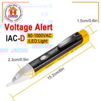 Non-contact Volt Alert Electrical Tester Socket Wall AC Power Outlet Voltage Detector Sensor Tester Electric Test Pen LED Light Voltage Indicator 90-1000V_img_2