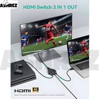 4K HDMI Switch 3-in-1 Out with Pigtail Cable - Black_img_4