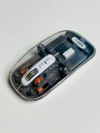 GearUP WM30 Transparent Crystal 2.4G + Bluetooth Magnetic Wireless Mouse- Gray Color_img_0