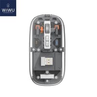 Trendy Hot Selling WIWU Crystal Transparent Wireless Mouse- Gray Color Inside_img_0
