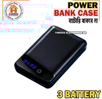 Portable Stylish First Charging Power Bank Case White (Use 3 Piece's 18650 Battery)_img_2