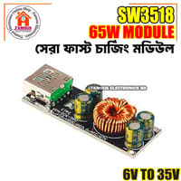 SW3518 65W 6-35V DC to USB Type C PD 3.0 QC4 Type A QC3.0 DC Fast Charge 12V 24V Step-Down Power Module USB Type-C Mobile Phone Quick Charge Adapter_img_3