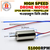 High Speed 51000 RPM 3.7V Mini DC Drone Motor and Propeller-1SET_img_4