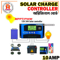 Solar Panel Controller Auto Battery Charge Regulator 10A 12V 24V PWM Controller LCD Dual USB_img_4