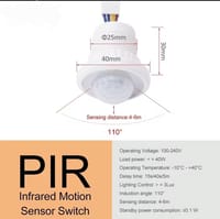 Light PIR Infrared Motion Sensor Switch | AC 110V/220V | Adjustable Time Delay | Day/Night Mode_img_3