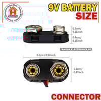 1PCS- 9V Battery Connector BLACK Color DC 9V Battery Clip Connector Leads Socket 6F22 Battery Holder Snap Cables 9 Volt For Arduino Electronics Projects Power Supply_img_5