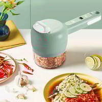 Electric vegetable cutter, slicer, ginger, garlic masher, blender, food slice grinder_img_0