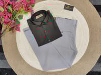 Gabadine ash pant with Dark brown Shirt_img_0