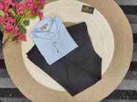 Formal Black pant with sky shirt_img_0