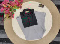 Gabadine Ash pant with black shirt_img_0