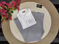 Gabadine Ash pant with white shirt_img_0